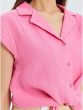 Camicia crop con dettaglio fiocco mixray