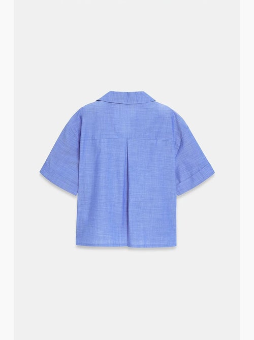 Camicia crop da donna in popeline di cotone dilvin - Kiabi Camicia crop da donna in popeline di cotone dilvin - Kiabi