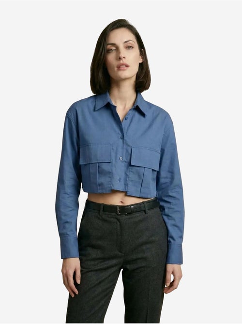 Camicia crop in popeline di cotone my fashion - Kiabi