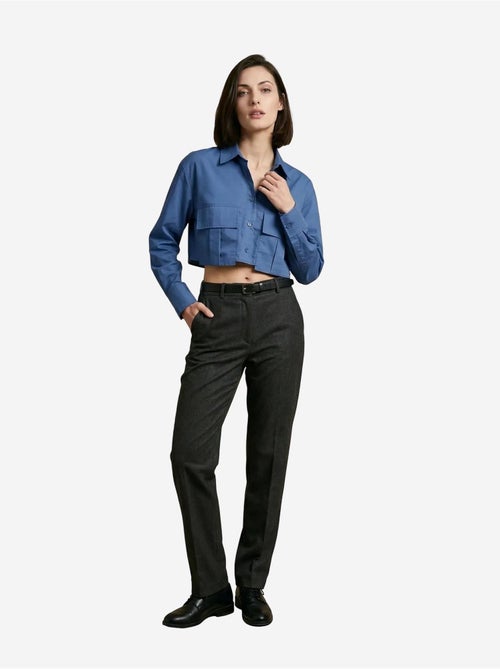 Camicia crop in popeline di cotone my fashion - Kiabi