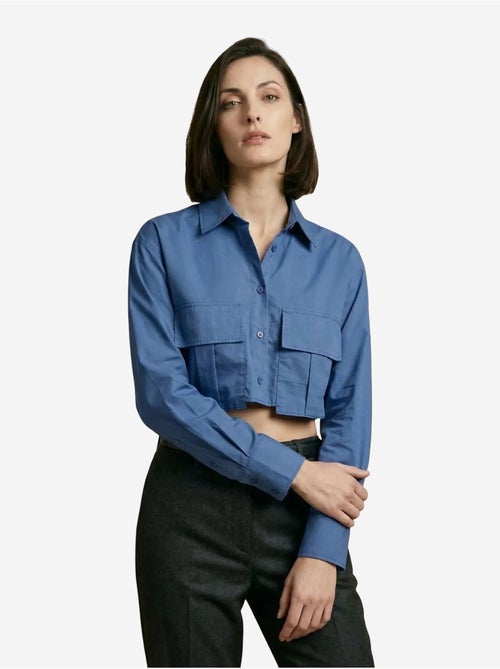 Camicia crop in popeline di cotone my fashion - Kiabi