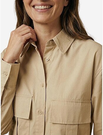 Camicia crop in popeline di cotone my fashion