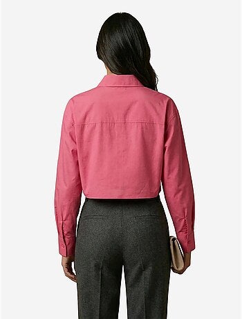 Camicia crop in popeline di cotone my fashion