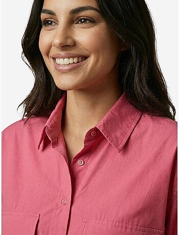 Camicia crop in popeline di cotone my fashion