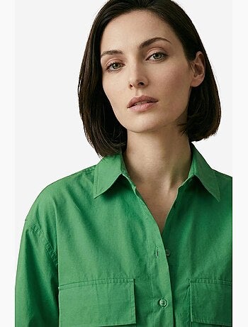 Camicia crop in popeline di cotone my fashion