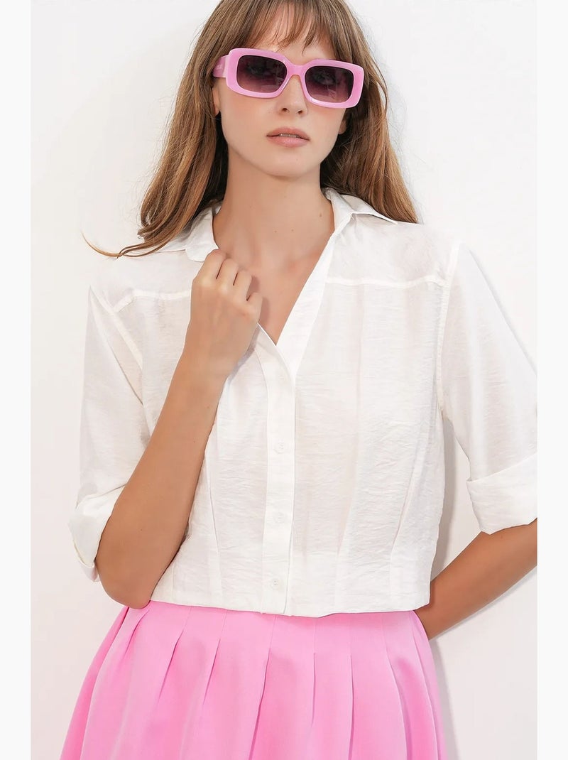 Camicia crop oversize bdart Bianco - Kiabi