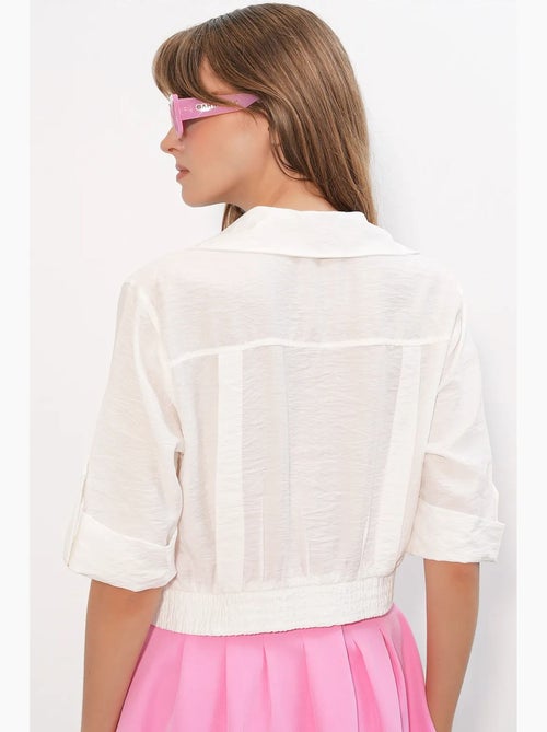 Camicia crop oversize bdart - Kiabi Camicia crop oversize bdart - Kiabi