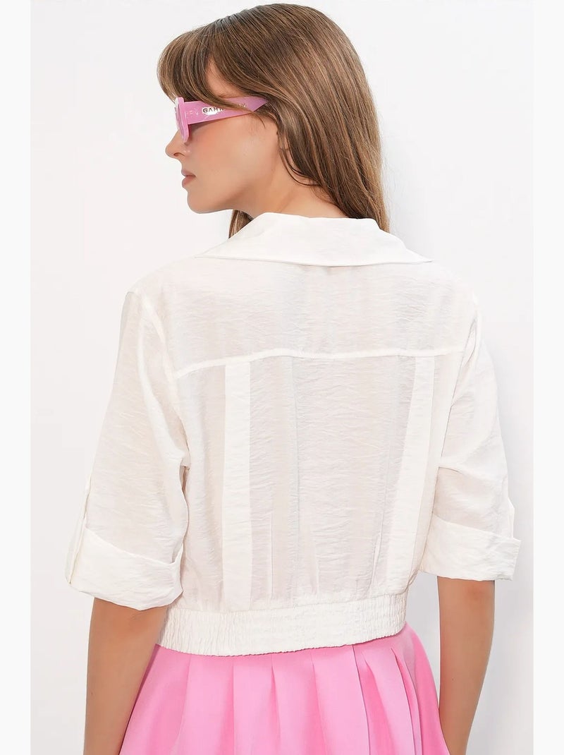 Camicia crop oversize bdart Bianco - Kiabi