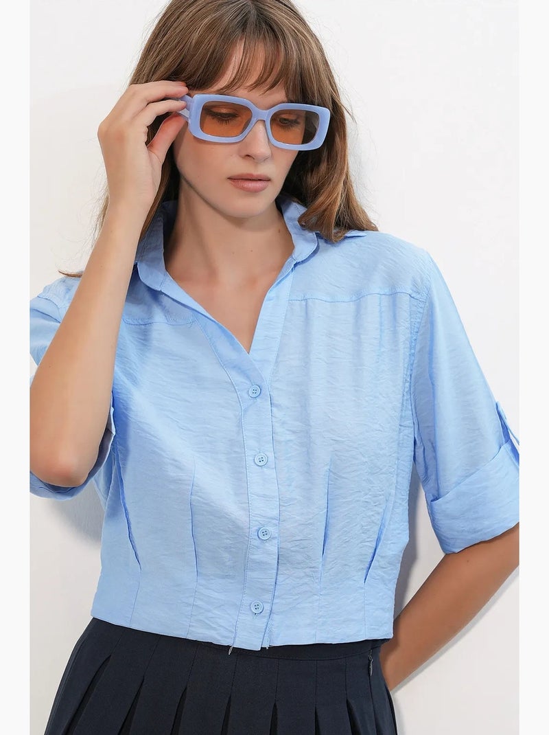 Camicia crop oversize bdart Blu cielo - Kiabi