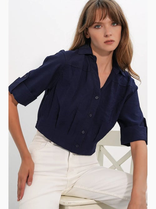 Camicia crop oversize bdart - Kiabi Camicia crop oversize bdart - Kiabi