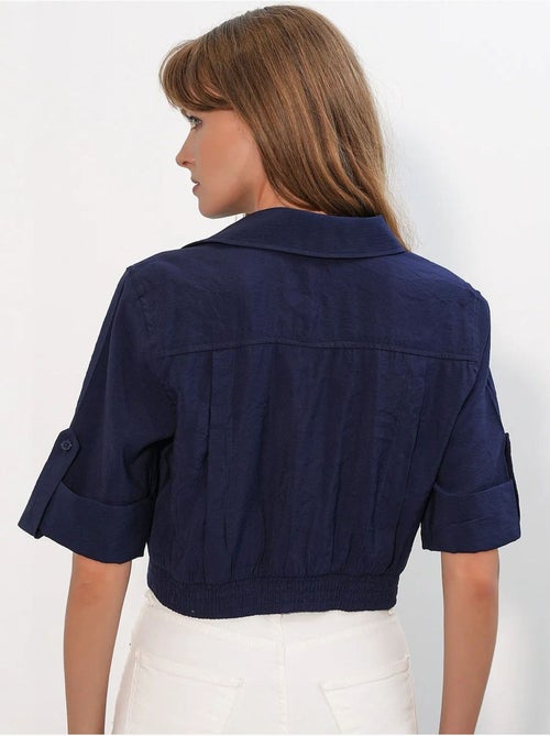 Camicia crop oversize bdart - Kiabi Camicia crop oversize bdart - Kiabi