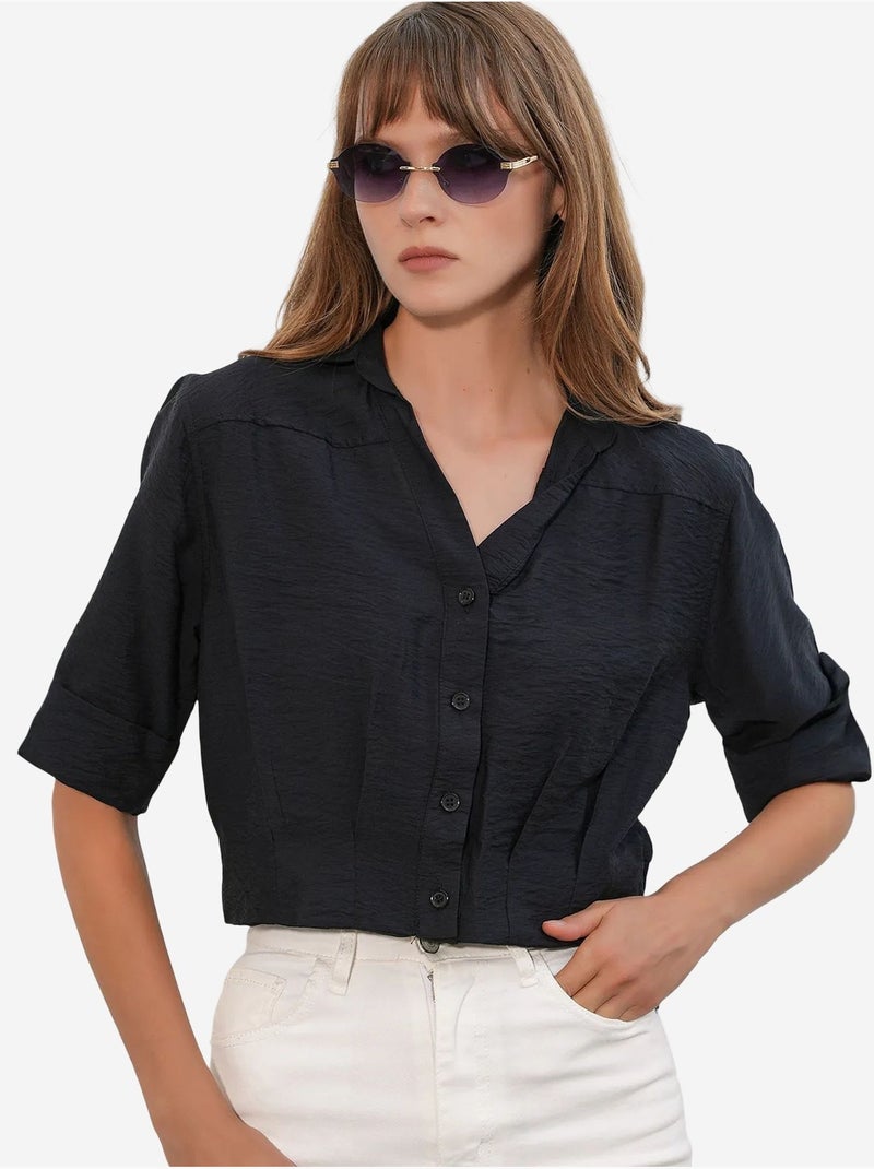 Camicia crop oversize bdart Nero - Kiabi