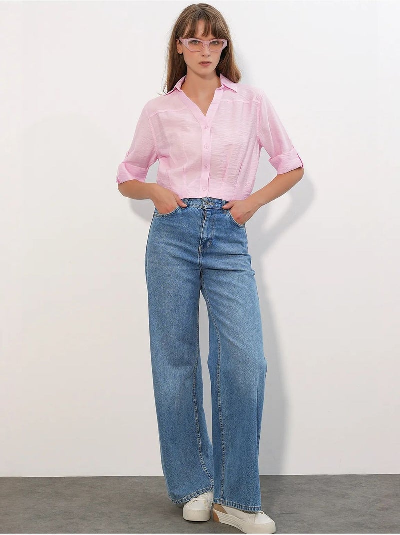 Camicia crop oversize bdart Rosa - Kiabi