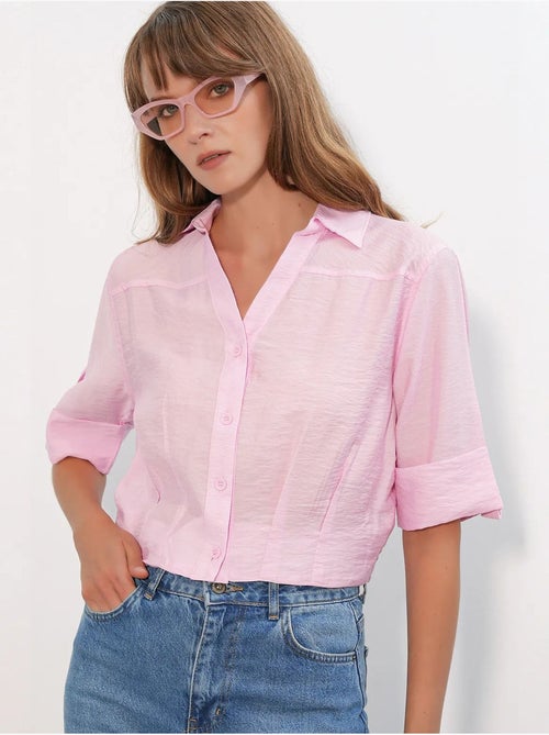 Camicia crop oversize bdart - Kiabi Camicia crop oversize bdart - Kiabi