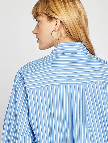 Camicia cropped a righe