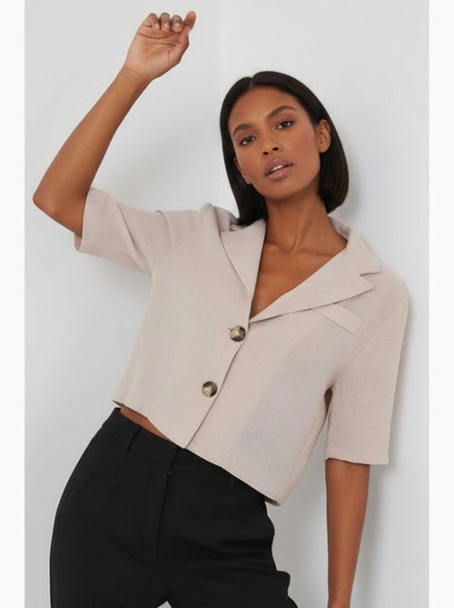 Camicia cropped con bottoni bdart - Kiabi Camicia cropped con bottoni bdart - Kiabi
