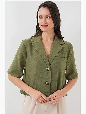 Camicia cropped con bottoni bdart