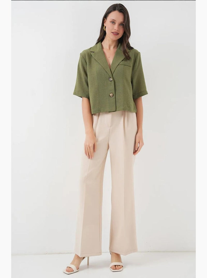 Camicia cropped con bottoni bdart Cachi - Kiabi