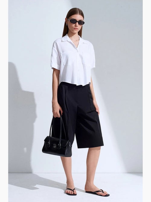 Camicia cropped da donna con taschino dilvin - Kiabi