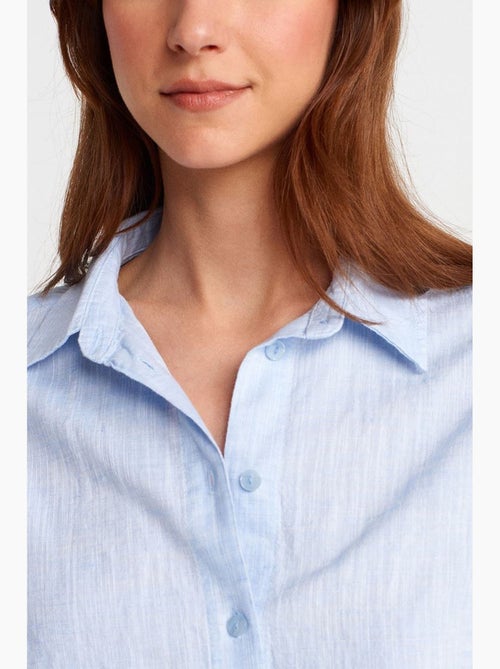 Camicia cropped da donna in misto lino dilvin - Kiabi Camicia cropped da donna in misto lino dilvin - Kiabi