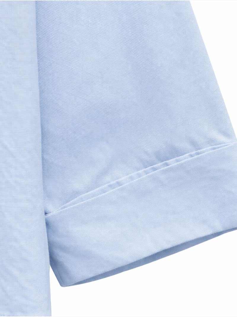 Camicia cropped in popeline a maniche corte mixray Blu cielo - Kiabi