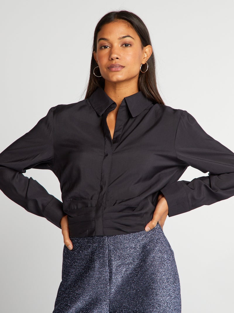 Camicia cropped NERO - Kiabi