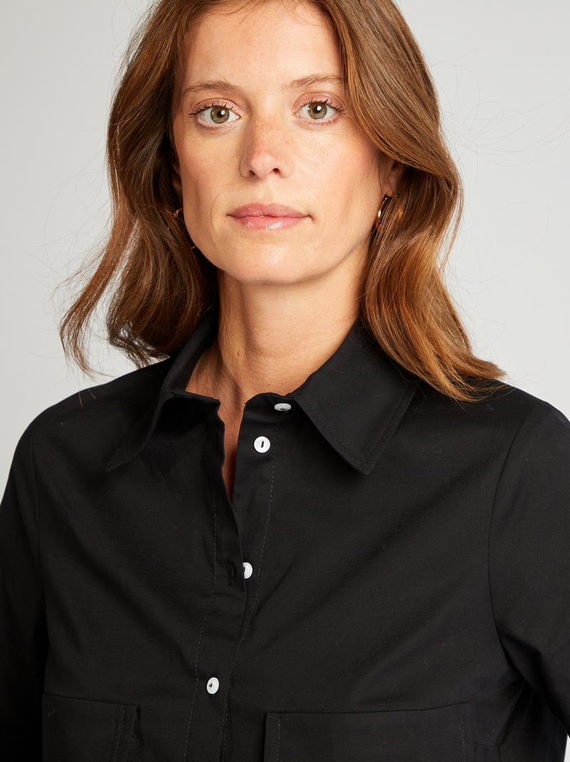 Camicia cropped nero - Kiabi