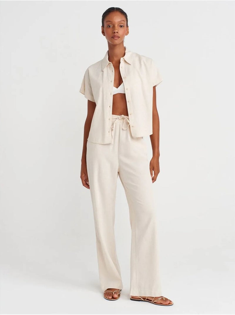 Camicia cropped oversize dilvin Beige naturale - Kiabi