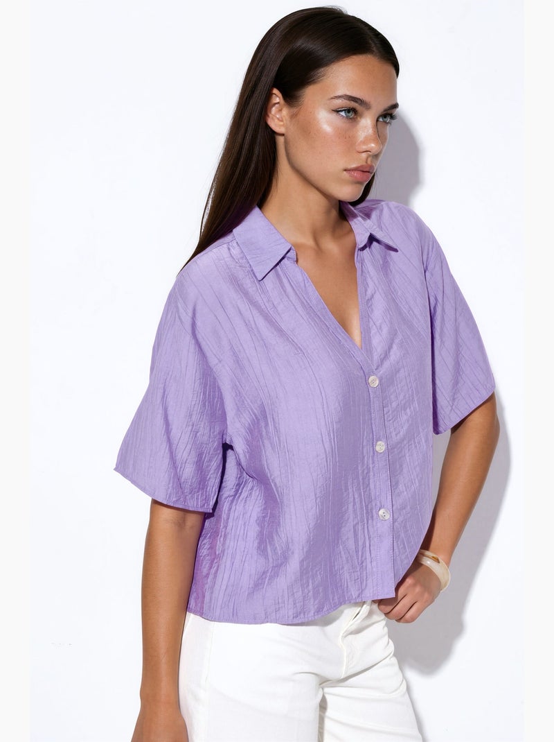 Camicia cropped relaxed da donna busem Lavanda - Kiabi