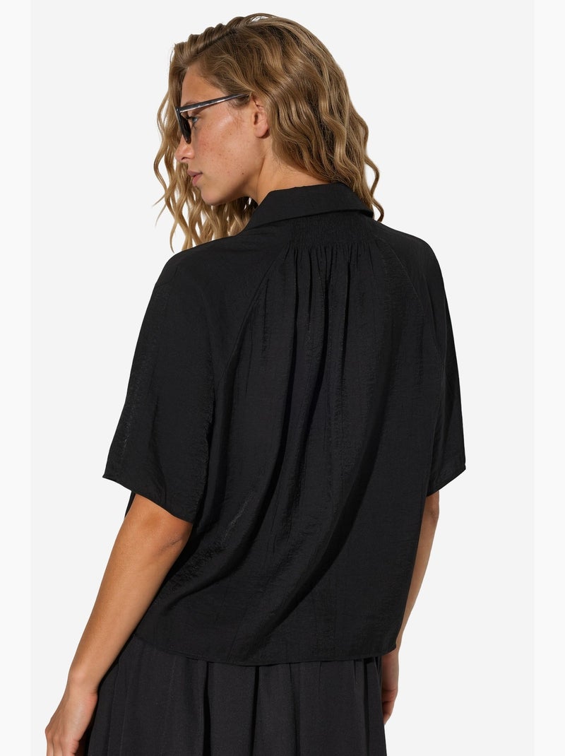 Camicia cropped relaxed da donna busem Nero - Kiabi