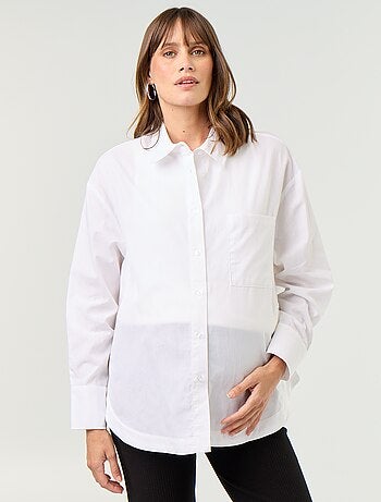 Camicia da allattamento con spacco laterale