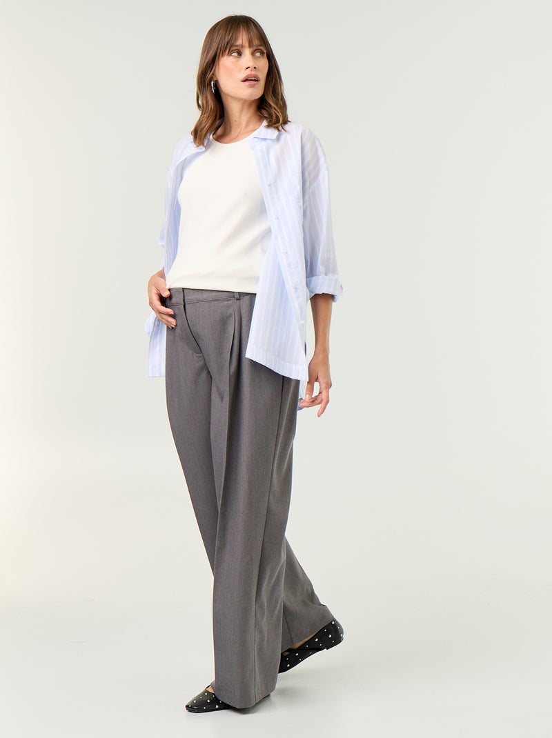 Camicia da allattamento con spacco laterale Blu - Kiabi