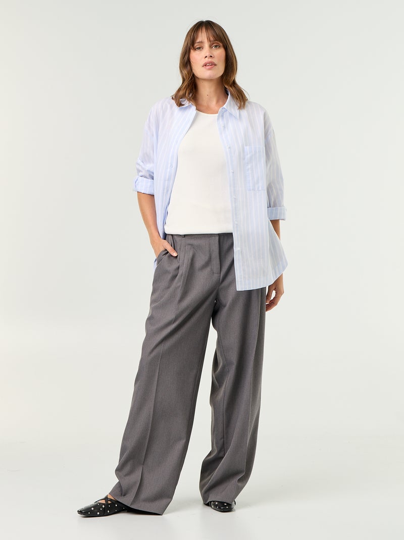Camicia da allattamento con spacco laterale Blu - Kiabi