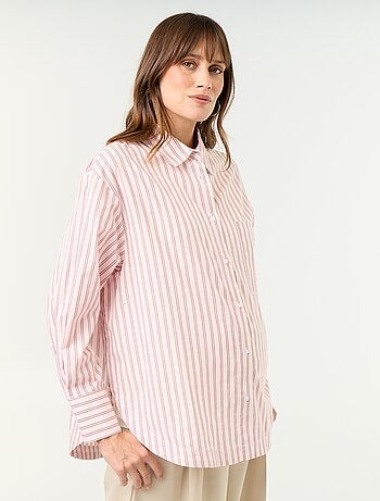 Camicia da allattamento con spacco laterale