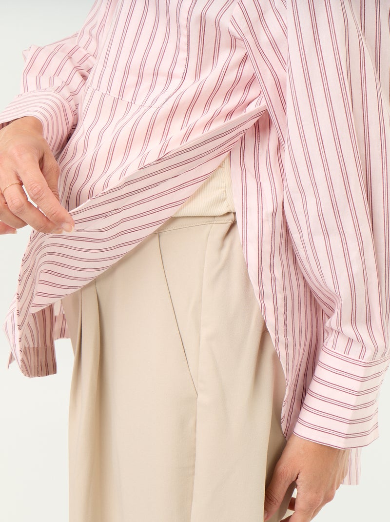 Camicia da allattamento con spacco laterale Rosa - Kiabi
