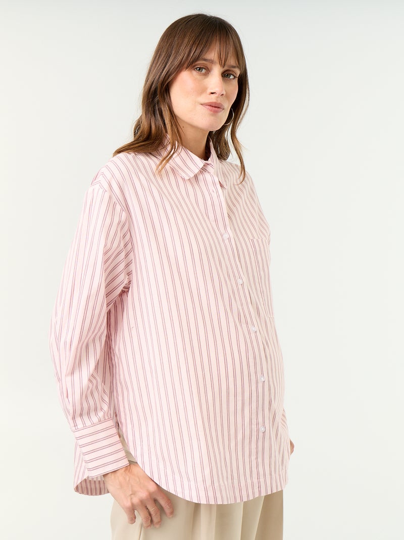 Camicia da allattamento con spacco laterale Rosa - Kiabi