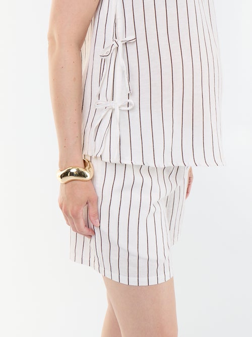 Camicia da allattamento in misto lino - Kiabi