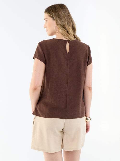 Camicia da allattamento in misto lino - Kiabi Camicia da allattamento in misto lino - Kiabi