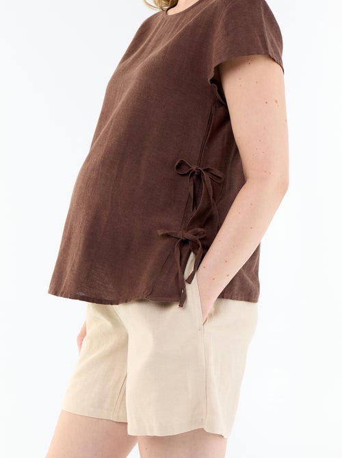 Camicia da allattamento in misto lino - Kiabi Camicia da allattamento in misto lino - Kiabi