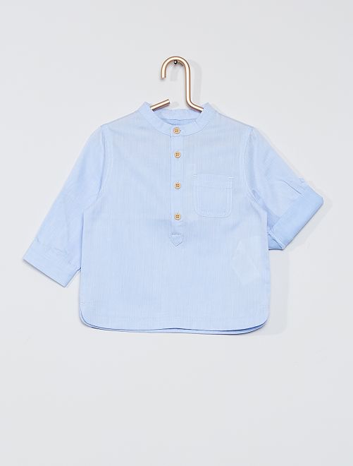 Camicia da cerimonia con collo alla coreana - BLU - Kiabi - 10.00€