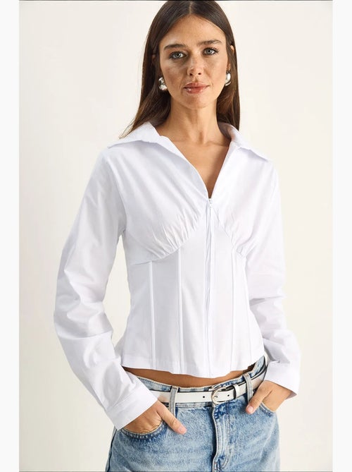 Camicia da donna in cotone e poliestere lucci - Kiabi Camicia da donna in cotone e poliestere lucci - Kiabi