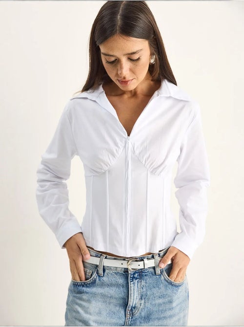 Camicia da donna in cotone e poliestere lucci - Kiabi Camicia da donna in cotone e poliestere lucci - Kiabi