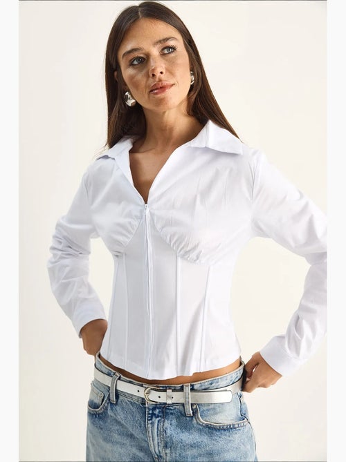 Camicia da donna in cotone e poliestere lucci - Kiabi Camicia da donna in cotone e poliestere lucci - Kiabi