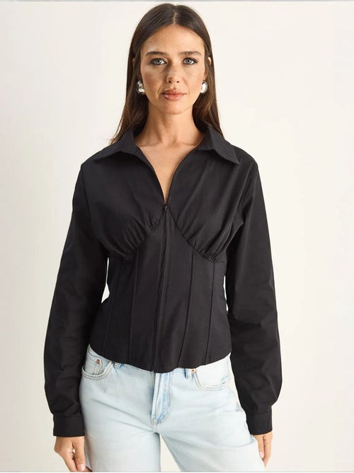 Camicia da donna in cotone e poliestere lucci - Kiabi Camicia da donna in cotone e poliestere lucci - Kiabi