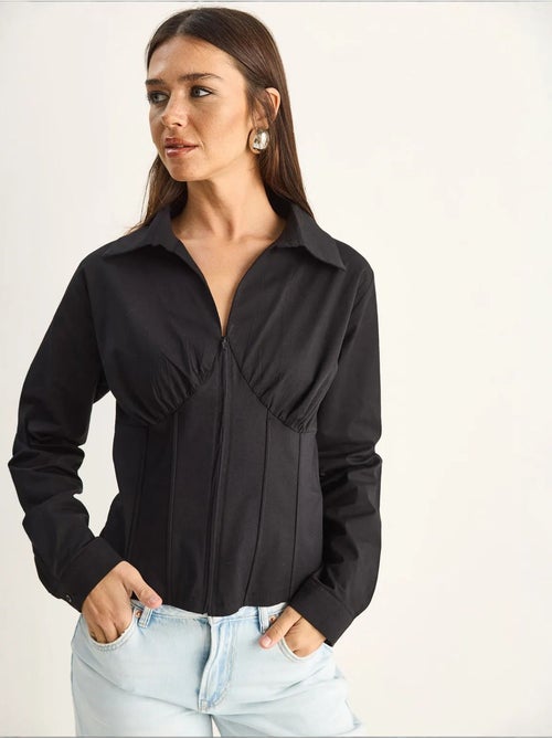 Camicia da donna in cotone e poliestere lucci - Kiabi Camicia da donna in cotone e poliestere lucci - Kiabi