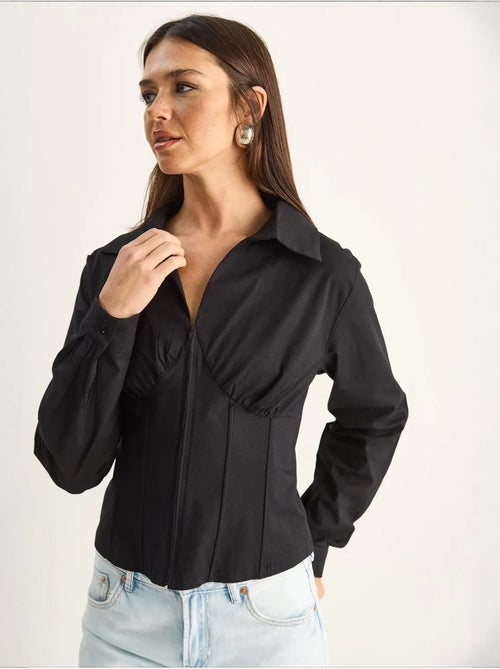 Camicia da donna in cotone e poliestere lucci - Kiabi Camicia da donna in cotone e poliestere lucci - Kiabi