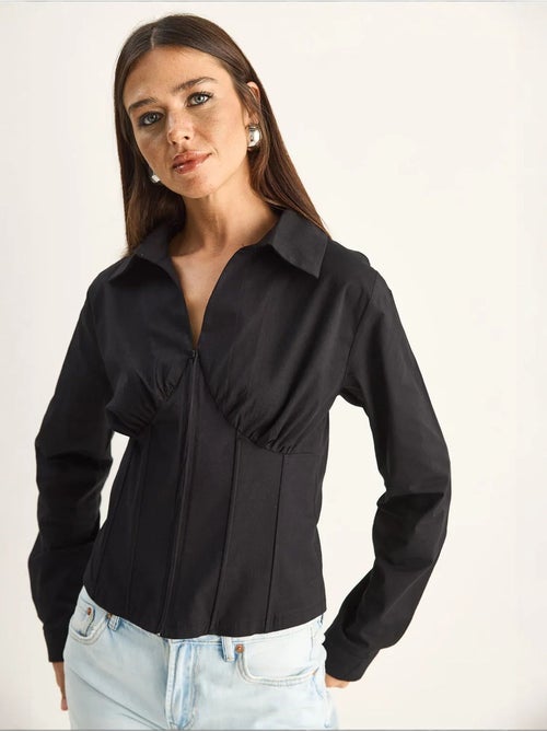 Camicia da donna in cotone e poliestere lucci - Kiabi Camicia da donna in cotone e poliestere lucci - Kiabi