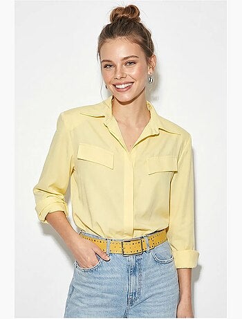 Camicia da donna in crepe tessuto a vestibilità regolare lucci
