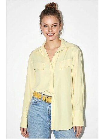 Camicia da donna in crepe tessuto a vestibilità regolare lucci