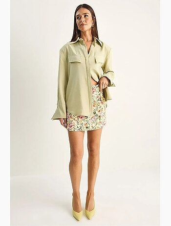 Camicia da donna in crepe tessuto a vestibilità regolare lucci